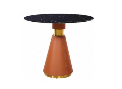 Stół do jadalni Okrągły Stół obiadowy Czarny Okrągły Tabela Style Modern Stal nierdzewna Luxury