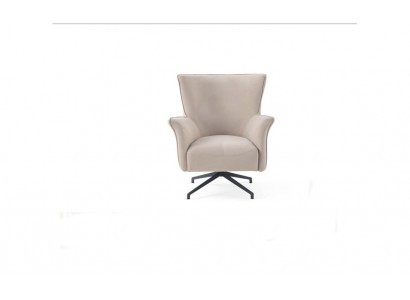 Beżowy salon jednoosobowy designerskiej Relaks Podkładka Fotel metalowe nóżki