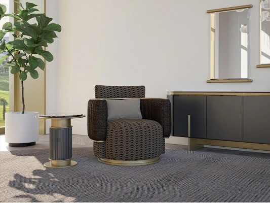 Luksusowa Podkładka Siedziba Design Brown Fotel Meble tapicerowane wyposażenie salonu