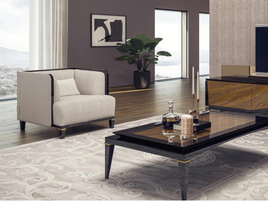 Nowe Nowoczesne Meble do Salonu Fotel Designerskie Meble Białe Siedzisko Tapicerowane