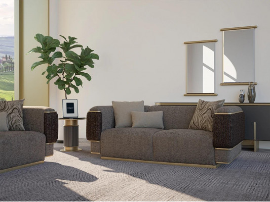 Sofa do salonu dwuosobowa luksusowe wyposażenie Podkładka Włókienniczy Design Meble tapicerowane