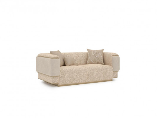 Luksusowe Meble do Salonu Sofa Kanapa Dwuosobowa Sofy Beżowe Meble tapicerowane