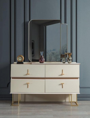 Sypialnia Zestaw Kredens Elegant Lustro Modern Luxury Meble Nowy 2-częściowy