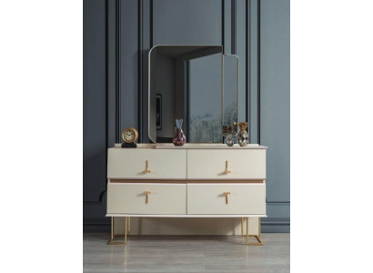 Sypialnia Zestaw Kredens Elegant Lustro Modern Luxury Meble Nowy 2-częściowy