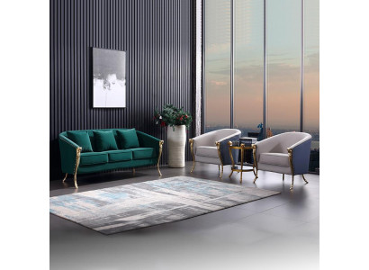 Luksusowy Zestaw sofowy 3+1+1 miejsce do siedzenia Zielony salon Meble Modern