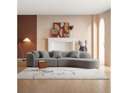 Szara Sofa Pięcioosobowa Luksusowa Duża Żywy krajobraz Modern Meble Nowość