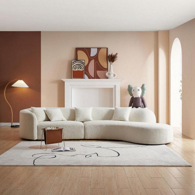 Szara Sofa Pięcioosobowa Luksusowa Duża Żywy krajobraz Modern Meble Nowość