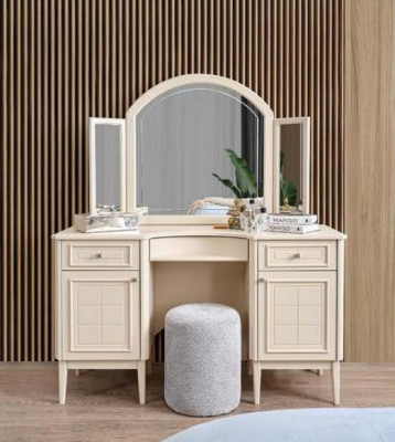 Kompletny Zestaw Sypialnia Meble Łóżko 2x Stolik nocny Toaletka 4szt. Nowość