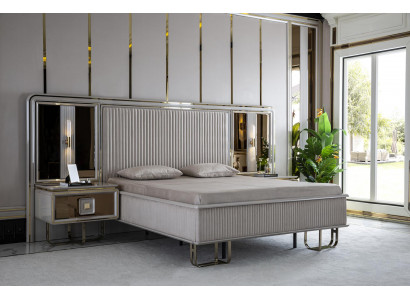 Łóżko Biały Piękny Design Nowoczesne Łóżko Podwójne Sypialnia Eleganckie Meble Nowe