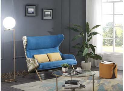 Klasyczne 1,5-miejscowe miejsce do siedzenia Luksusowe Niebieskie Siedziba Meble Living Room Meble Couch