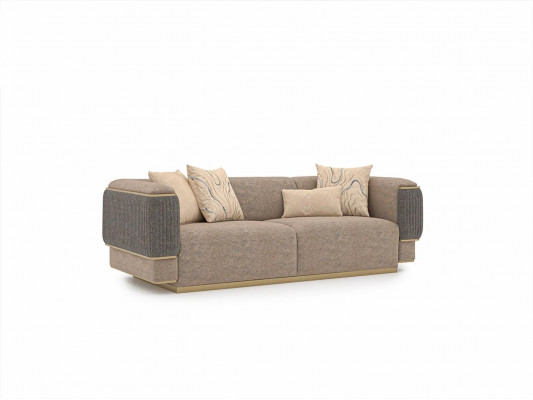 Zestaw sofowy 4-częściowa tapicerowana sofa do salonu trzyosobowa sofa o nowoczesnym designie Fotel