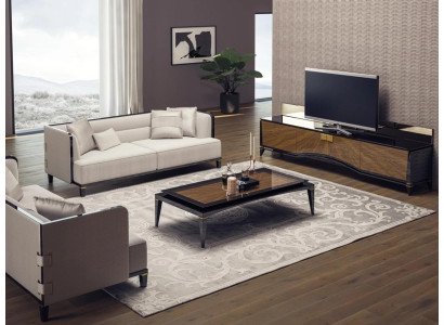 Meble tapicerowane sofa kanapa designerska 2x sofy trzyosobowe nowoczesne umeblowanie Białe