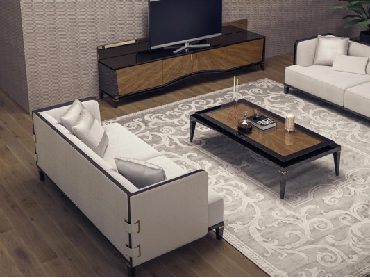 Meble tapicerowane sofa kanapa designerska 2x sofy trzyosobowe nowoczesne umeblowanie Białe