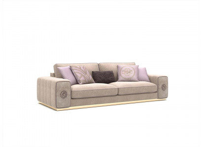Beżowa sofa trzyosobowa kanapa salon Meble tapicerowane Meble Nowe Meble