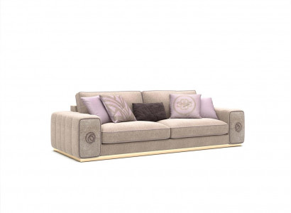 Beżowa sofa trzyosobowa kanapa salon Meble tapicerowane Meble Nowe Meble