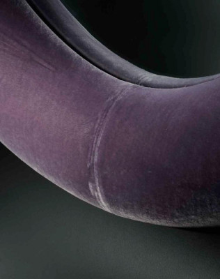 Lustro stojące do przedpokoju w salonie z Rama Violet nowy materiał Szkło z Aksamit