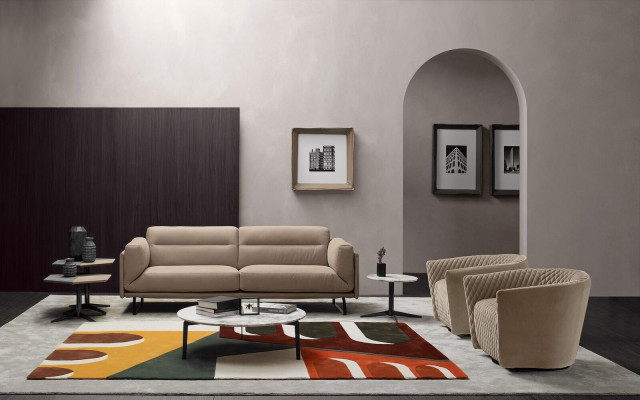 Zestaw sofowy Kanapa Podkładka Skórzana sofa Włoskie Meble Sofa Prianera