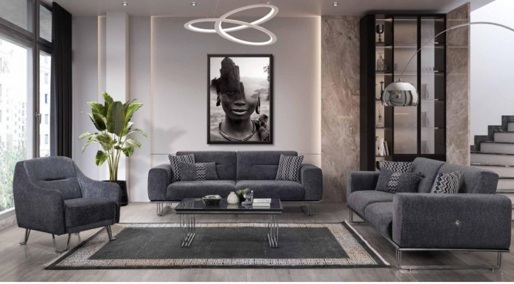 Zestaw sofowy 3+3+1 miejsce do siedzenia Salon Kompletny zestaw sof Nowoczesny zestaw stolik kawowy