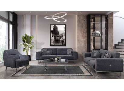 Zestaw sofowy 3+3+1 miejsce do siedzenia Salon Kompletny zestaw sof Nowoczesny zestaw stolik kawowy
