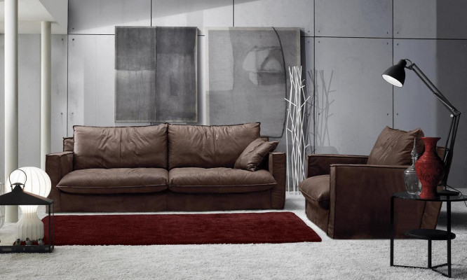 Zestaw sofowy 3+1 miejsce do siedzenia Luksusowy zestaw Sofy Fotel Skóra Sofa Salon