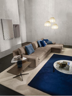 Narożnikowa kanapa Kanapa w kształcie litery L Luksusowa włoska sofa Sofa szara PRIANERA do salonu