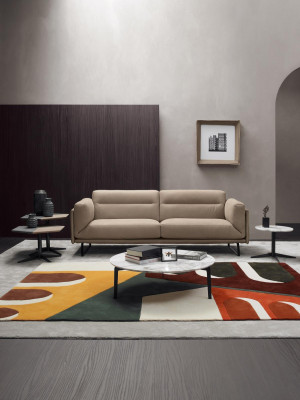 Luksusowa Sofa Trzyosobowa 3 Siedziba Sofy Nowoczesne Meble Kanapy Beżowa Kanapa
