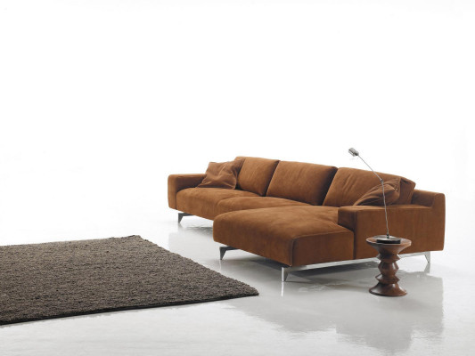 Narożnikowa kanapa Brown Design Tapicerowana kanapa Włókienniczy Salon Sofy w kształcie litery L Prianera