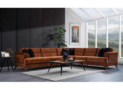 Designerska sofa Narożnikowa kanapa Włókienniczy meble do salonu sofa Sofy w kształcie litery L Nowość