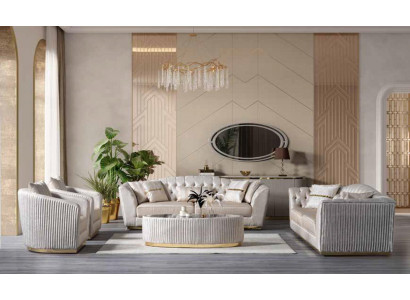 Sofa 3 miejsce do siedzenia dla Salon Wygodna sofa w Białym Luksusowa sofa Nowość