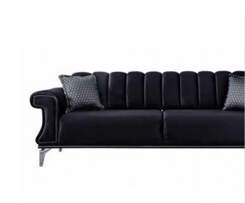 Tapicerowana luksusowa sofa 3-miejsce siedzące Komfortowy nowoczesny styl w Czarnej Nowej