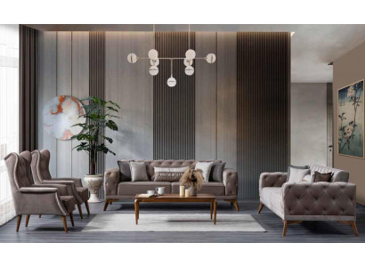 Fotel 1-miejsce siedzące Fotel softer Fotel dla pokoju dziennego Komfortowy Fotel Szary Nowość