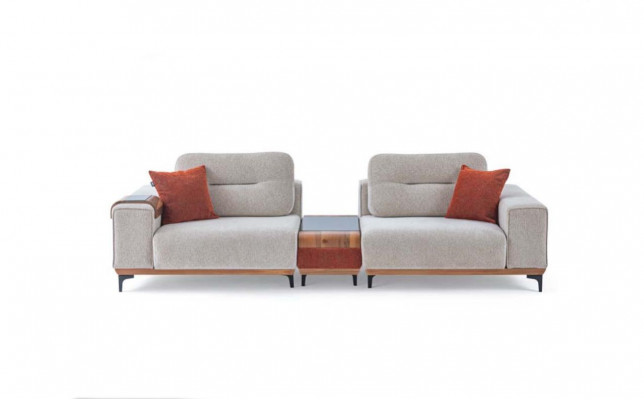 Stylowe 3-miejsce do siedzenia z wkładem do designerskiego stolika do salonu