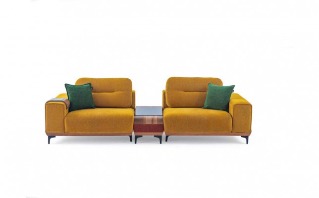 Żółta trzyosobowa sofa 3-miejsce do siedzenia luksusowe kanapy do salonu designerskie sofy