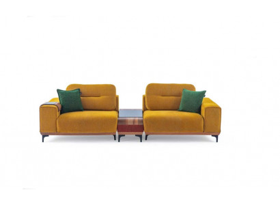 Żółta trzyosobowa sofa 3-miejsce do siedzenia luksusowe kanapy do salonu designerskie sofy