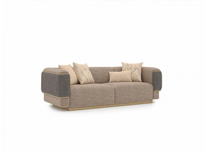 Szara Sofa Trzyosobowa Luksusowy Design Meble tapicerowane Nowoczesne Sofy Do Salonu Kanapa