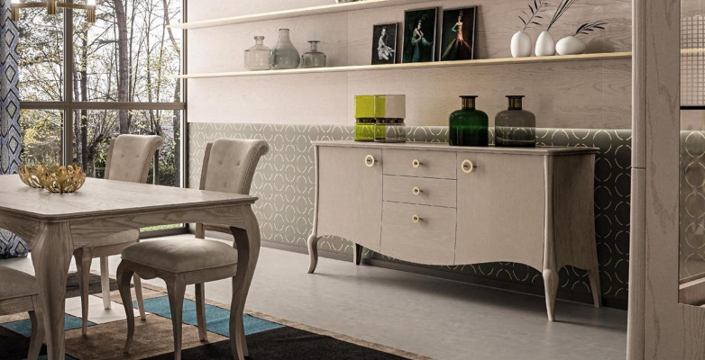 Jadalnia klasyczna Ustaw Tabela Krzesło Zestaw Kredens do jadalni Krzesła 6-częściowy