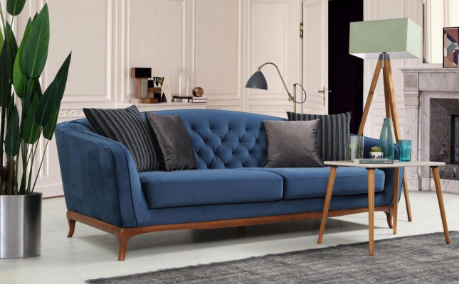 Chesterfield Ustawić Zestaw sofowy luksusowa sofa 4+3+1 miejsce do siedzenia Grupa Materiał