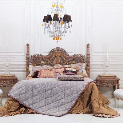 Łóżko Chesterfield Meble łóżko Meble włoskie Podwójne łóżko Luksusowe Włochy