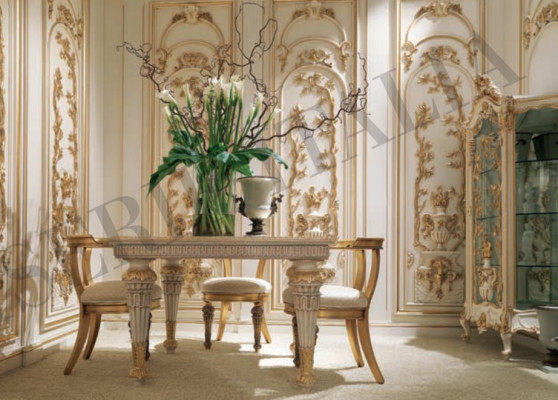 Tabela Stół obiadowy Drewno Stoły jadalnia stoły Design Drewno Luxury Meble Włochy