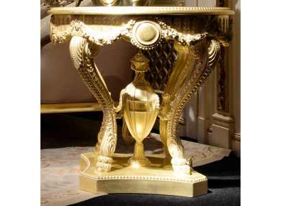 stolik kawowy Stolik Drewno Salon Tabela Meble z Włoch Vintage Gold
