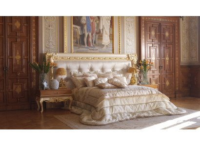 Chesterfield Łóżko Luksusowe podwójne łóżka Włoskie meble Meble Boiserie