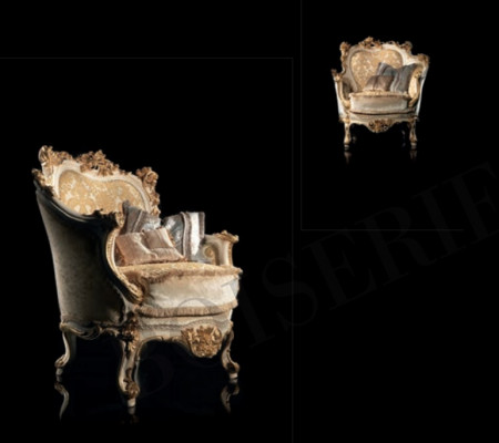 Fotel Biblioteka Czytanie Krzesło UszyFotel Sofa Podkładka Włoskie Meble Luxury