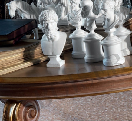 Stół obiadowy Okrągły salon stoły Drewno Royal Baroque Włoskie Meble Baroque