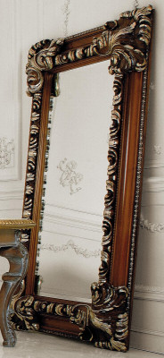 Classic Design Lustro Włoski połysk Drewno Stojak Ściana Lustro Nowość