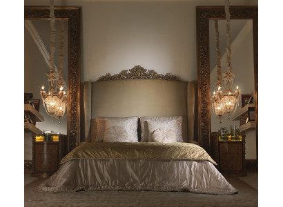 Chesterfield Large Bed Zagłówek łóżka Baroque Rokoko Royal Style Meble