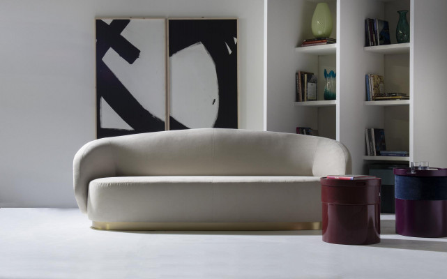 Sofa trzyosobowa designerska luksusowa Meble Drewno Biały Design Meble z Włochy klasyczne