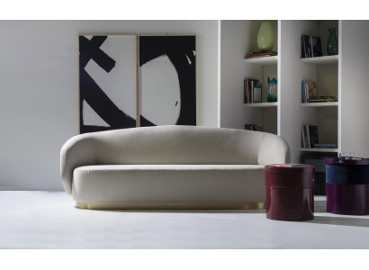 Sofa trzyosobowa designerska luksusowa Meble Drewno Biały Design Meble z Włochy klasyczne