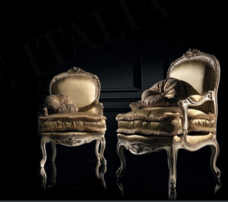 Fotel Biblioteka Czytanie Krzesło UszyFotel Sofa Podkładka Włoskie Meble Luxury