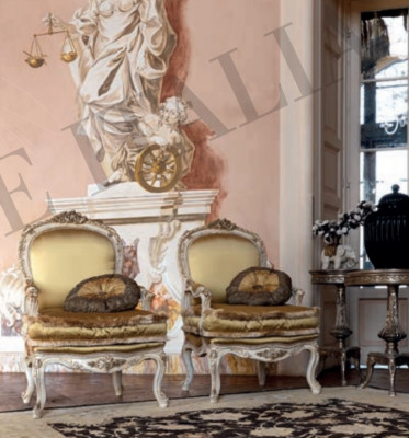 Fotel Biblioteka Czytanie Krzesło UszyFotel Sofa Podkładka Włoskie Meble Luxury