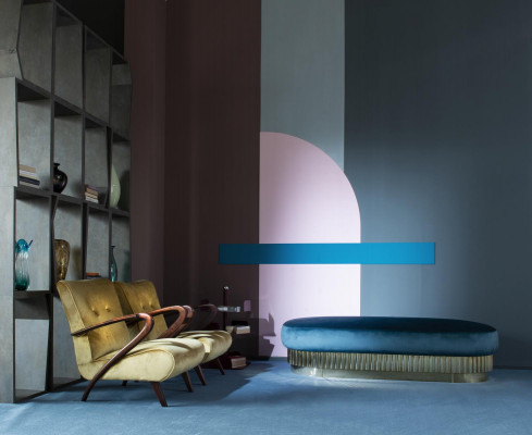 Fotel Salon Sofa Sofa Jednoosobowa Podkładka Włoskie Meble Aksamit Design